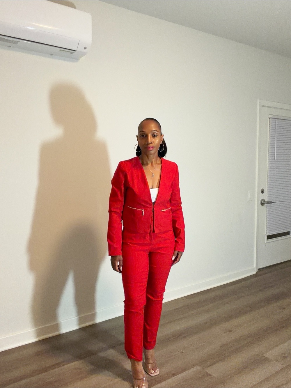 Women’s Red Tailored Blazer & Pants Set